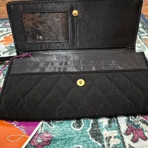 Vera Bradley Black Quilted Wallet/Clutch